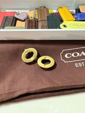 Vintage Coach 100% Solid Brass Turnlock Replacement Faces Hardware (Set of 2)